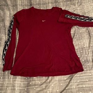Nike, small, dark red
